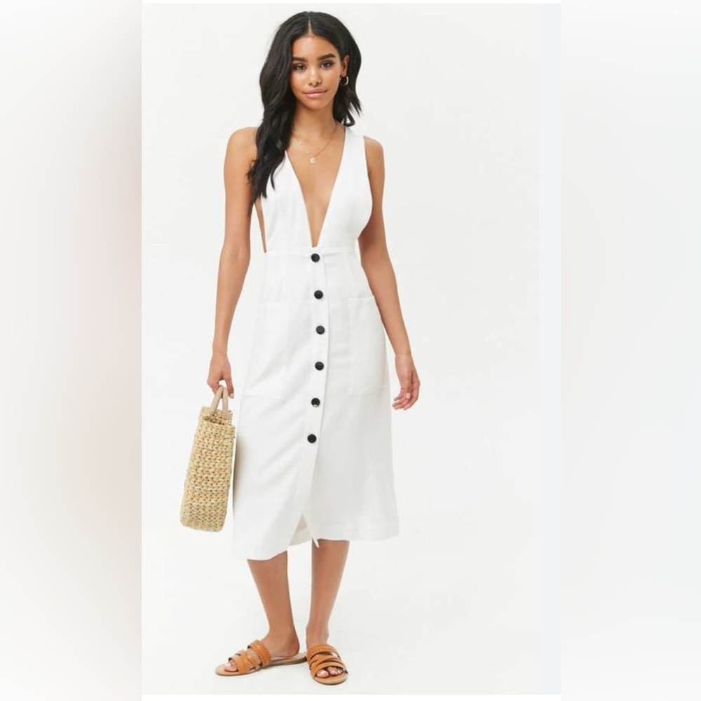 Forever 21 White Sleeveless Dress